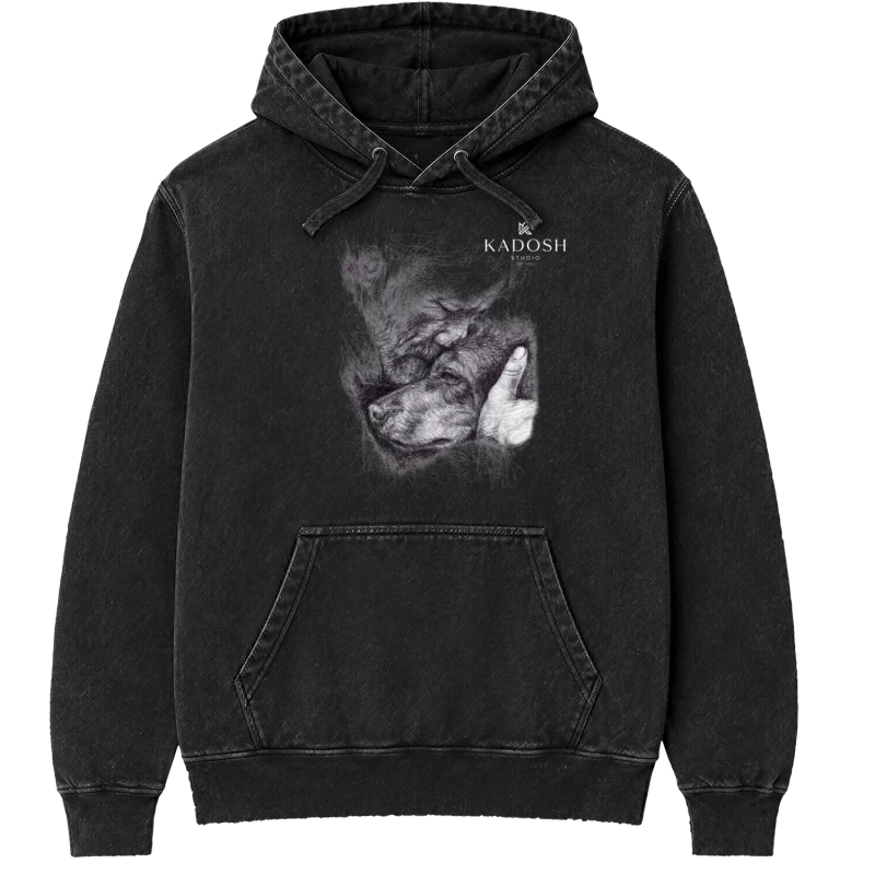 Polerón canguro Acid Wash