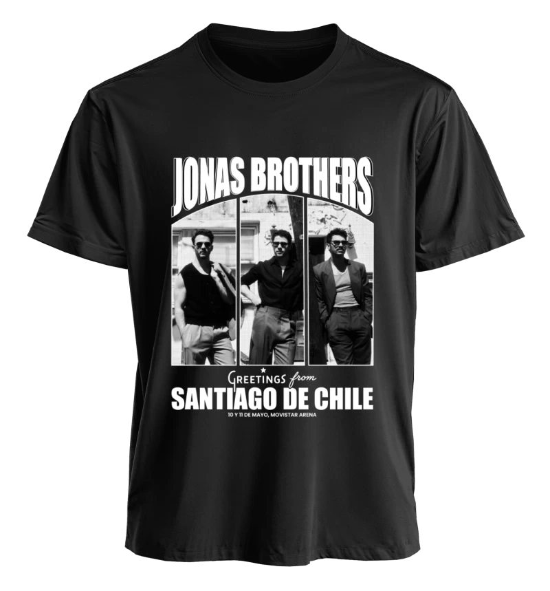 Polera Jonas Brothers – Santiago de Chile Negra