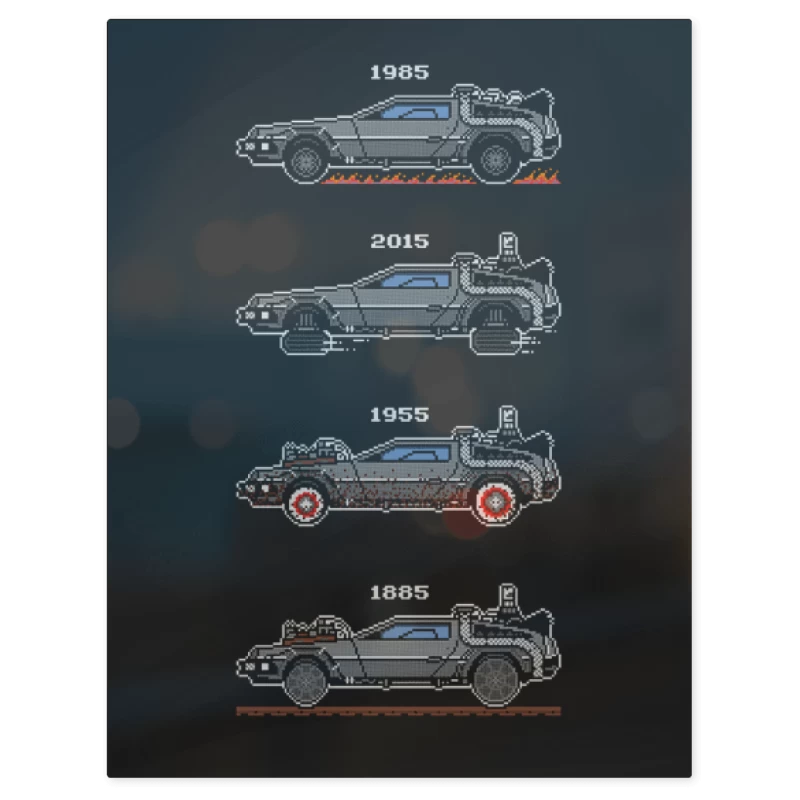 Deloreans – Print Metálico