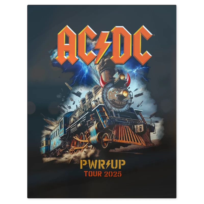 AC DC ROCK N ROLL Train – Print Metálico