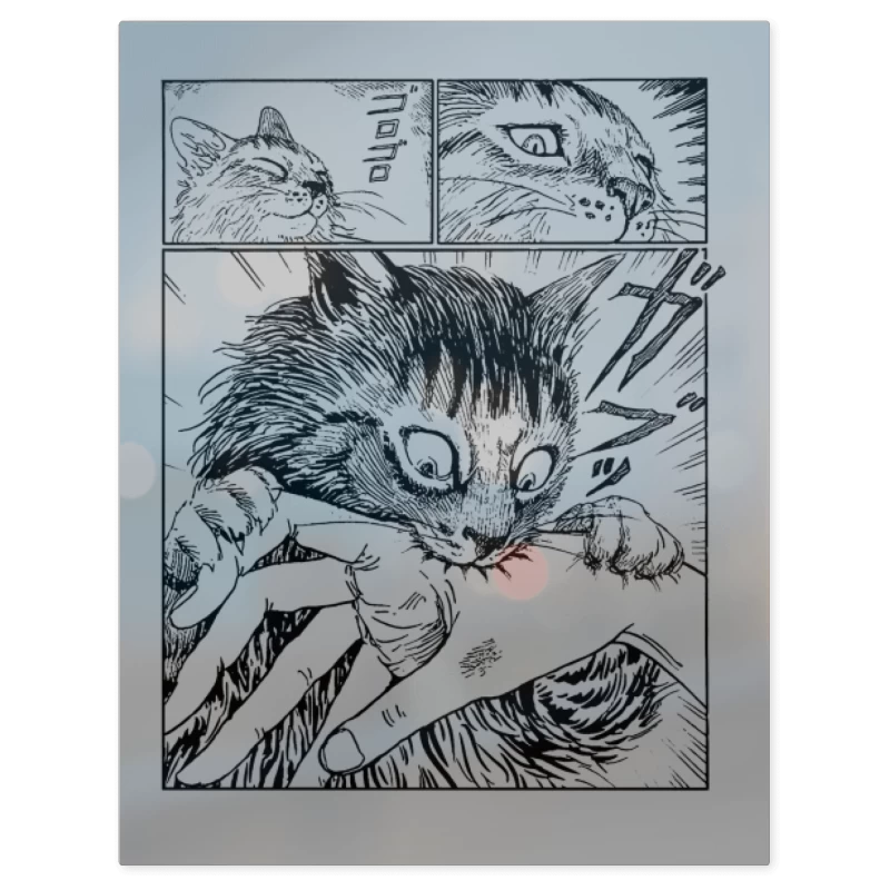Gato Junji Ito – Print Metálico