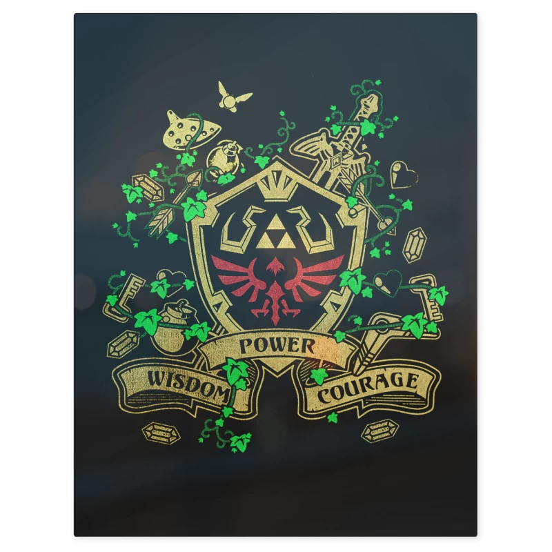 Power Wisdom Courage V2 – Print Metálico