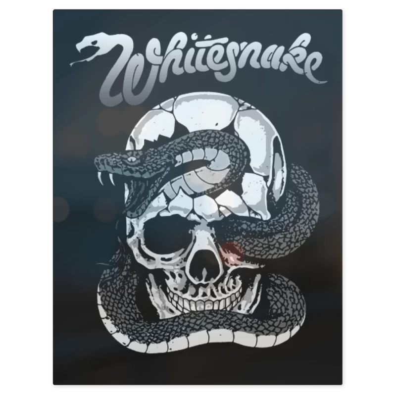 Whitesnake Skull – Print Metálico