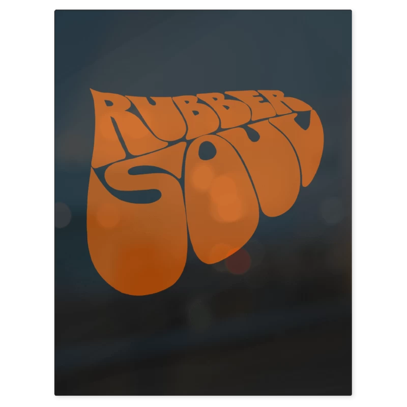 The Beatles Rubber Soul Logo – Print Metálico