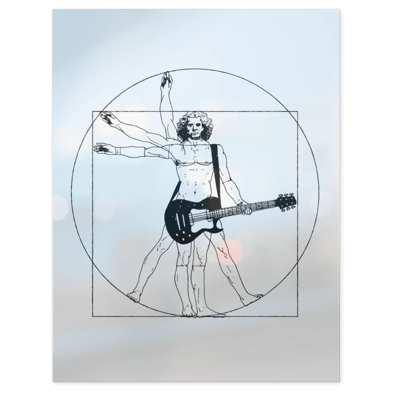 Vitruvio Guitarrista – Print Metálico