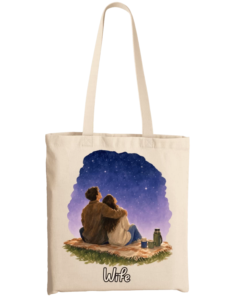 Totebag Parejas Cielo Estrellado - Husband & Wife