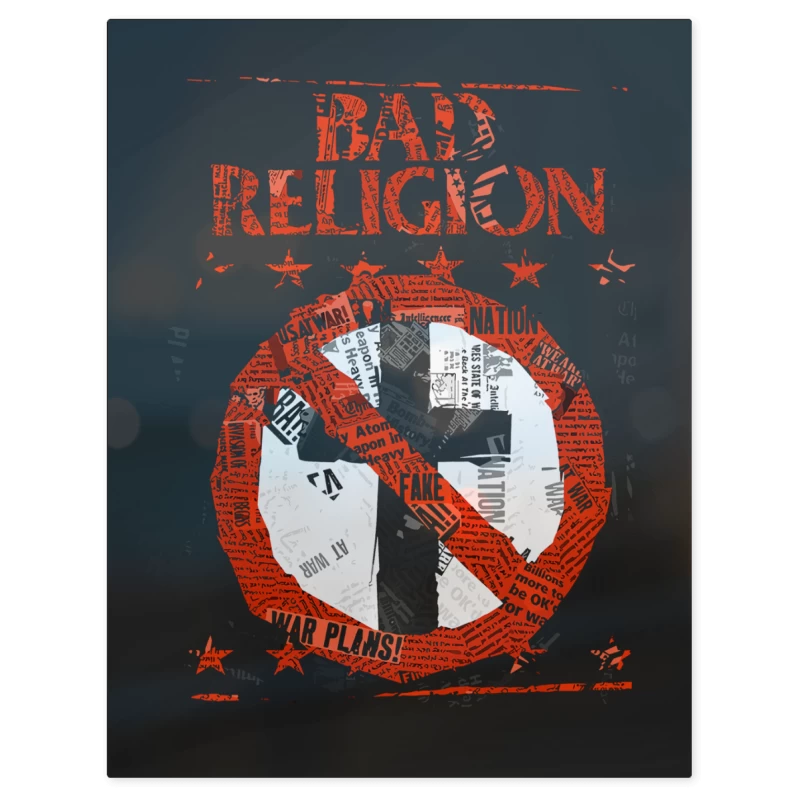 Bad Religion Cruz – Print Metálico
