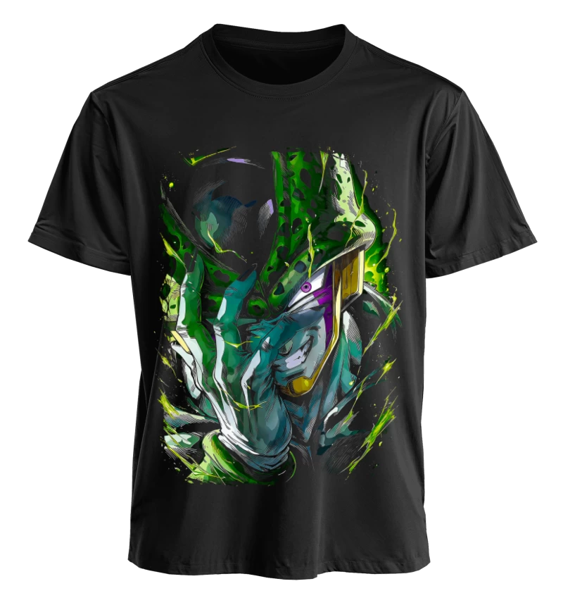 Polera Anime Dragon Ball Cell Perfecto | Frente + Manga