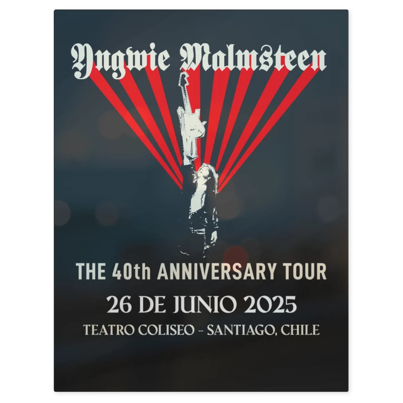 Yngwie Malmsteen 40 Aniversario – Print Metálico
