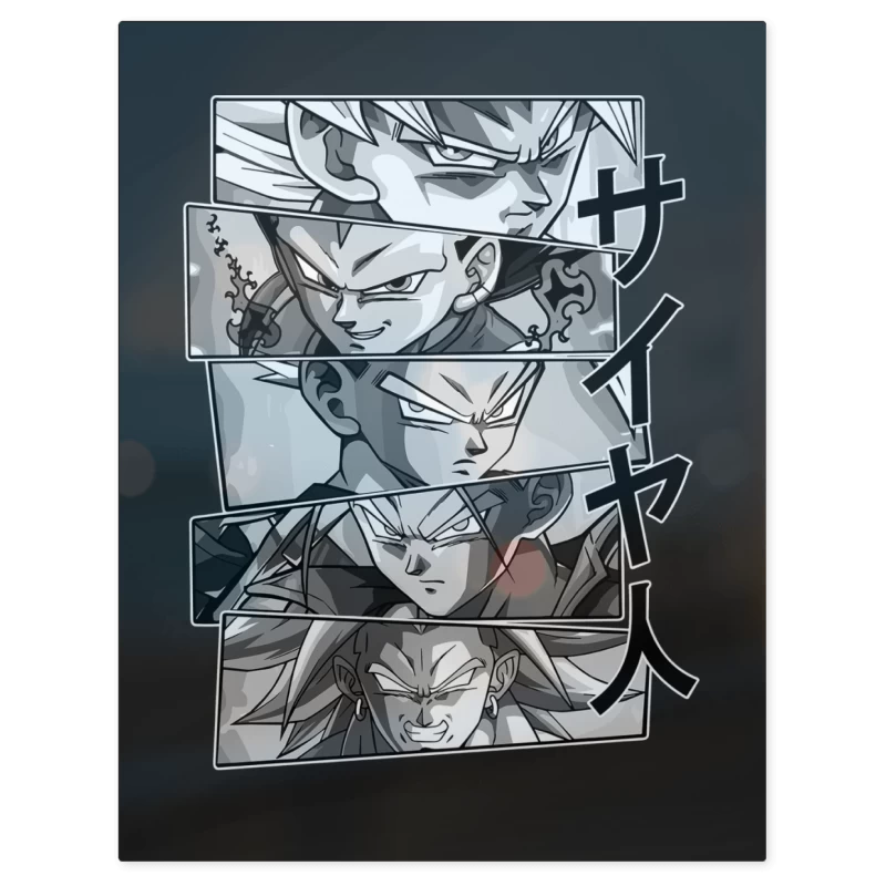 Heroes Saiyajines – Print Metálico