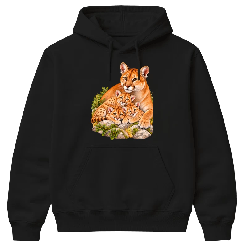 Polerón Familia de Pumas Chilenos – Fauna Silvestre | Sur Nativo Arte