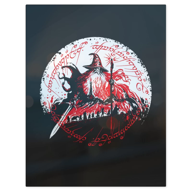 Señor de los Anillos Gandalf Comunidad – Print Metálico