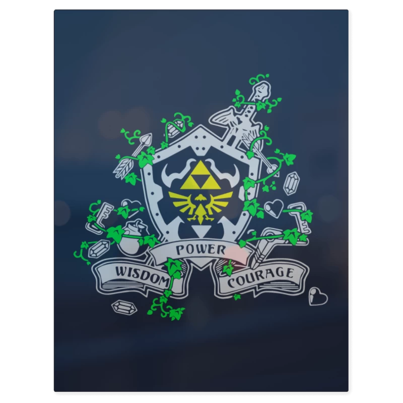 Zelda - Power Wisdom Courage – Print Metálico