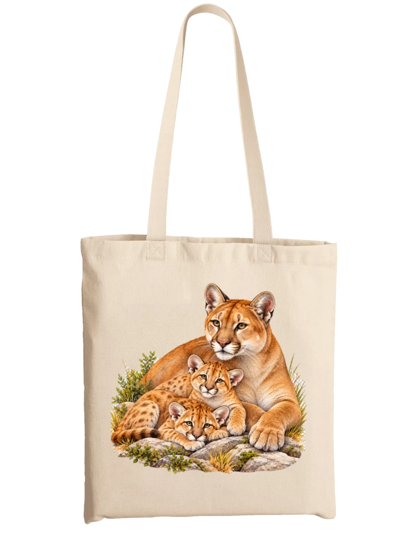 Totebag familia puma / Sur Nativo