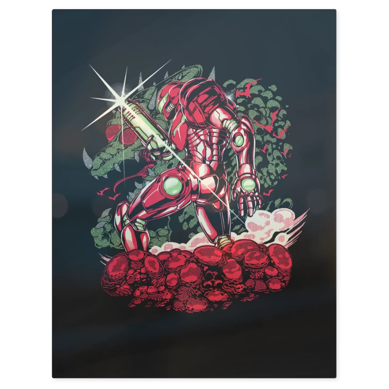 Samus Retro SNES – Print Metálico