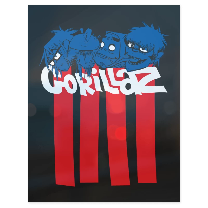 Gorillaz Heads – Print Metálico