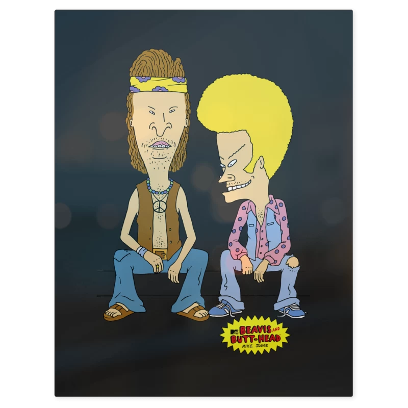Beavis and Butthead Hippies – Print Metálico