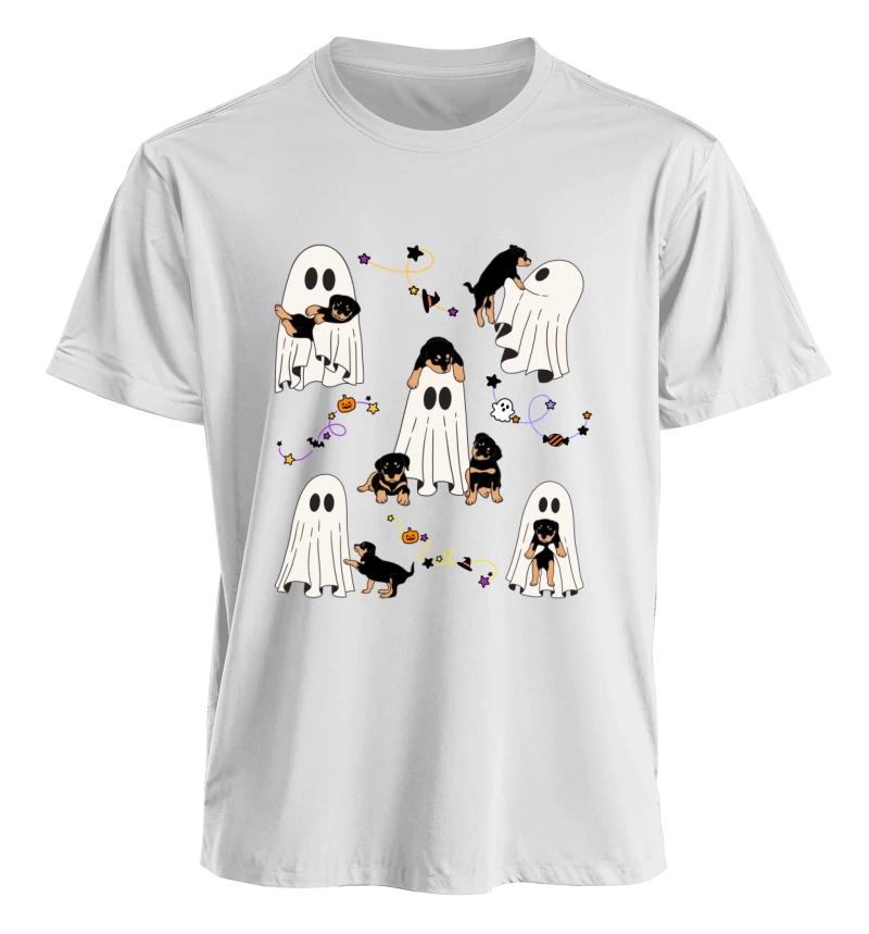 Polera Fantasmas y Cachorritos Halloween