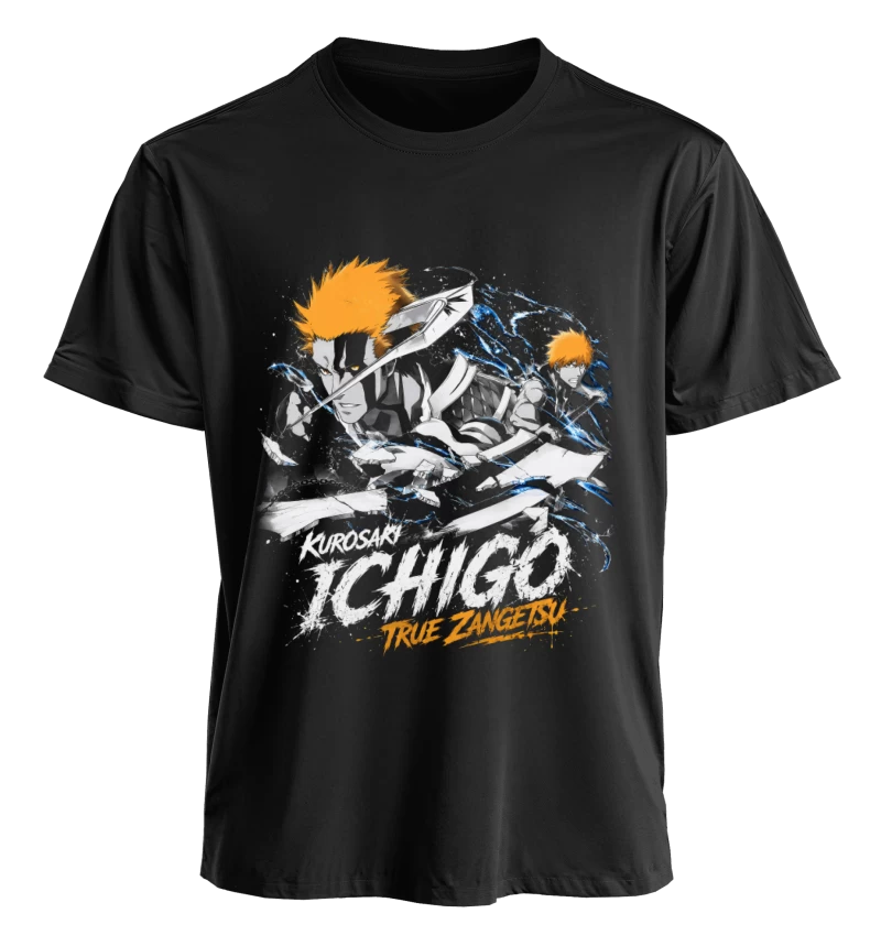 Polera Anime Bleach Ichigo Kurosaki | Frente + Manga