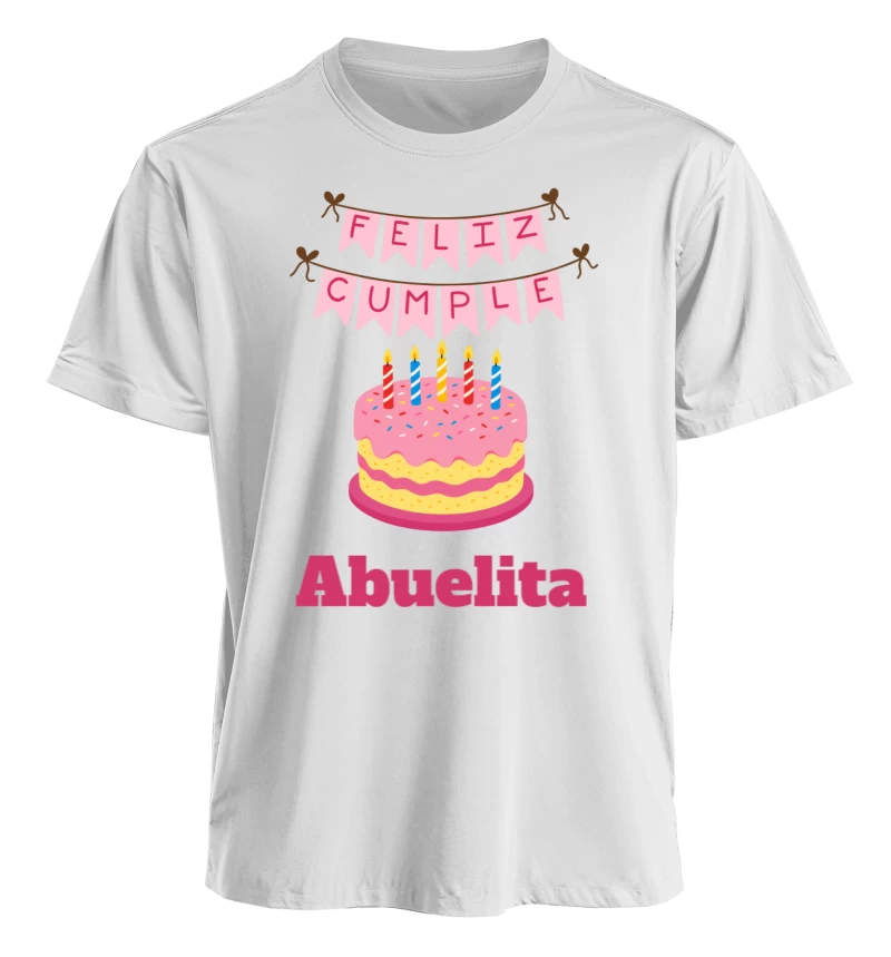 Polera Feliz Cumple Personalizable (Adulto)
