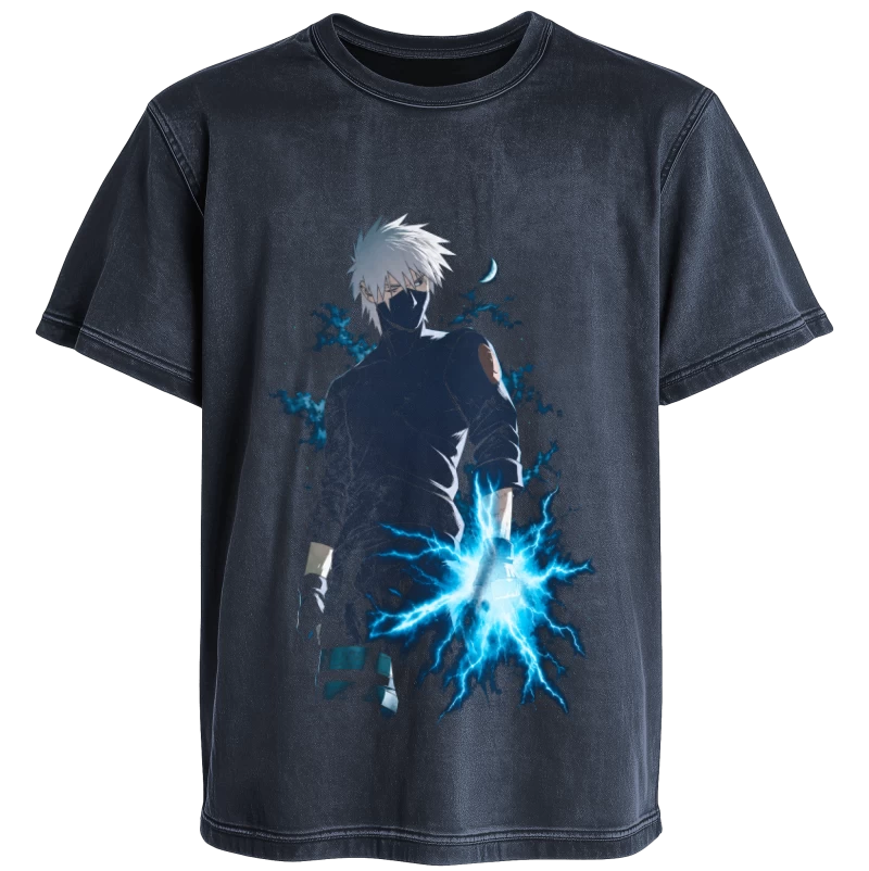 Polera Kakashi Hatake Naruto Shippuden | Frente + Manga