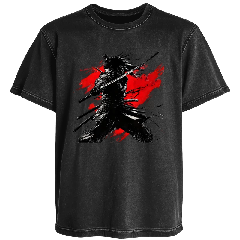 Polera Acid Japanese Samurai Red Brush