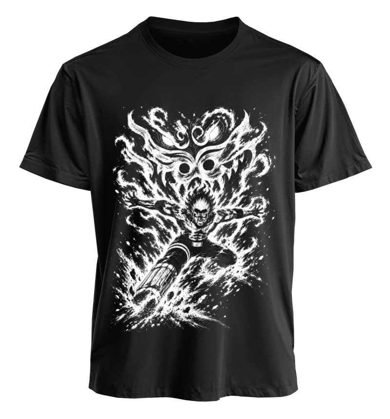 Polera Might Guy Octava Puerta Manga | Frente + Manga