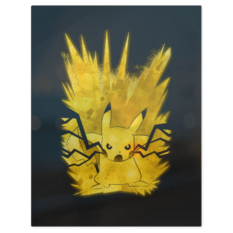 Pikachu Impactrueno – Print Metálico