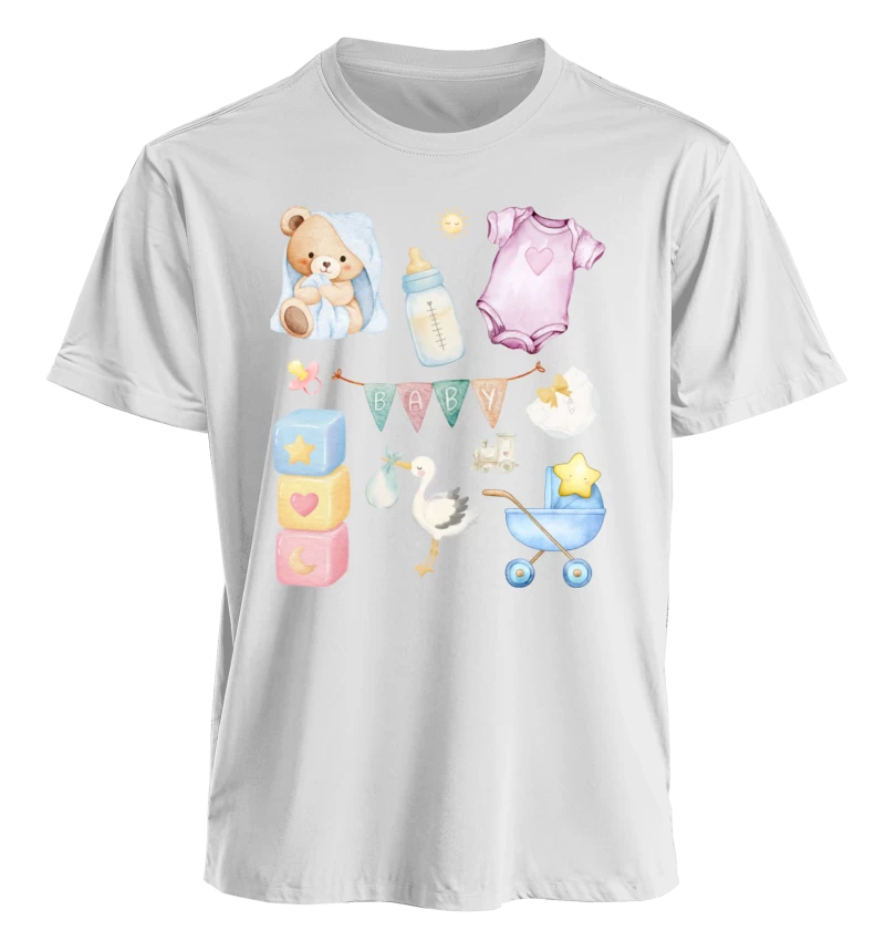 Polera Baby shower Tonos Pastel