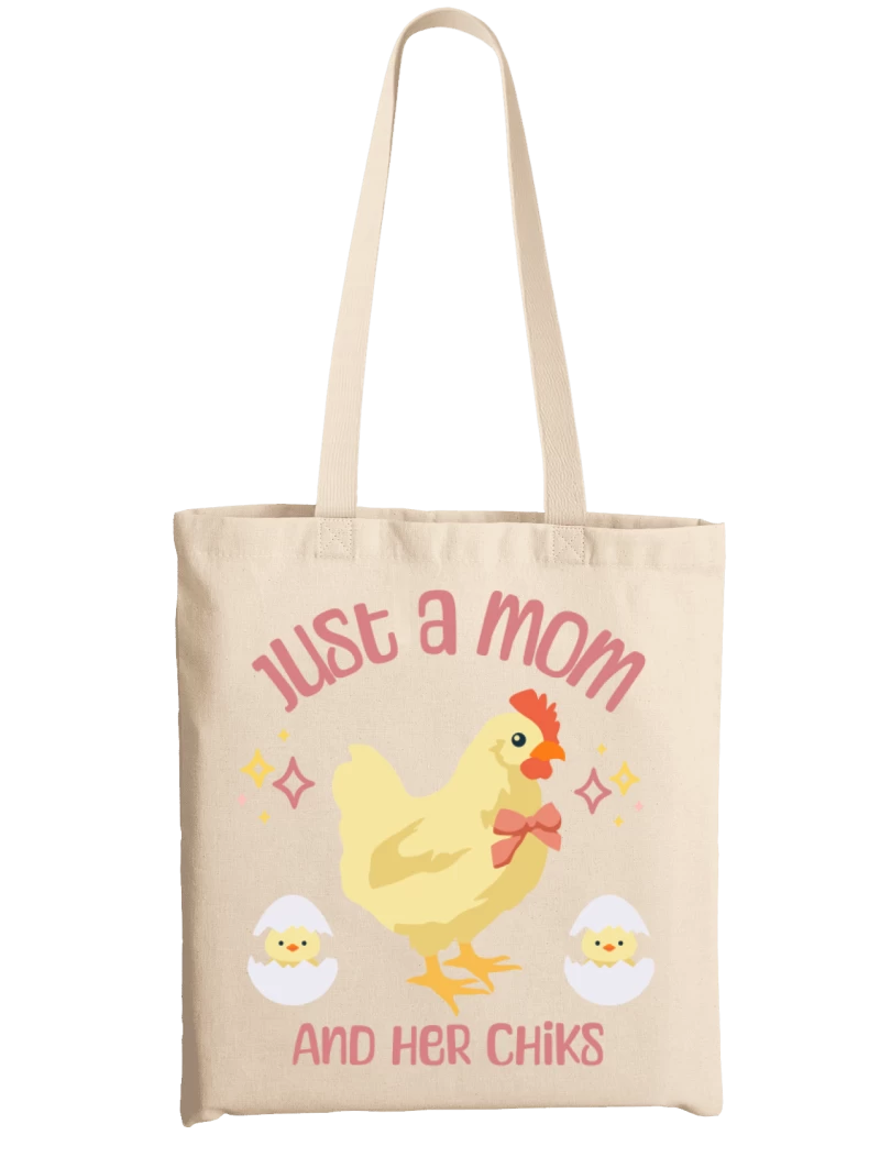Totebag Just a Mom and Her Chicks