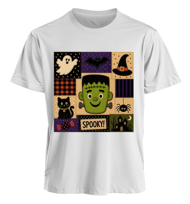 Polera Imitación Patchwork Frankenstein Spooky