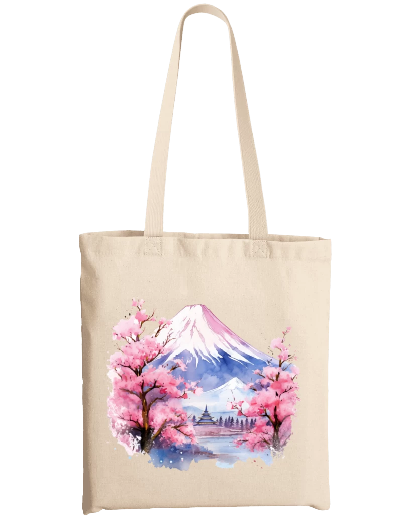Totebag Japan Sakura Fuji Landscape