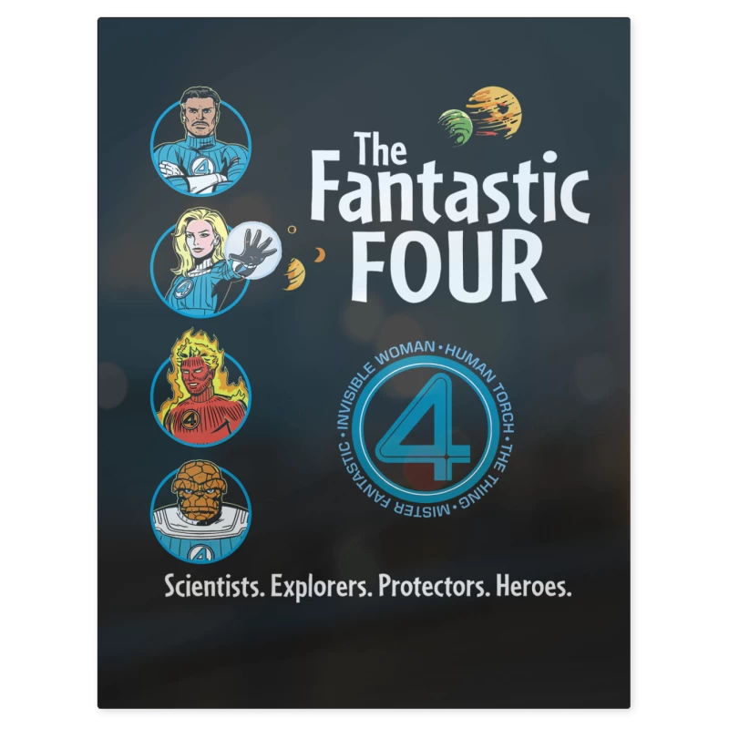Cientificos Exploradores Protectores Heroes – Print Metálico