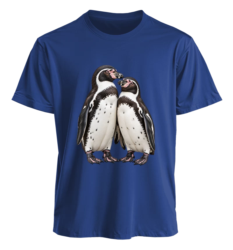 Polera polo cuello redondo pareja de pingüinos