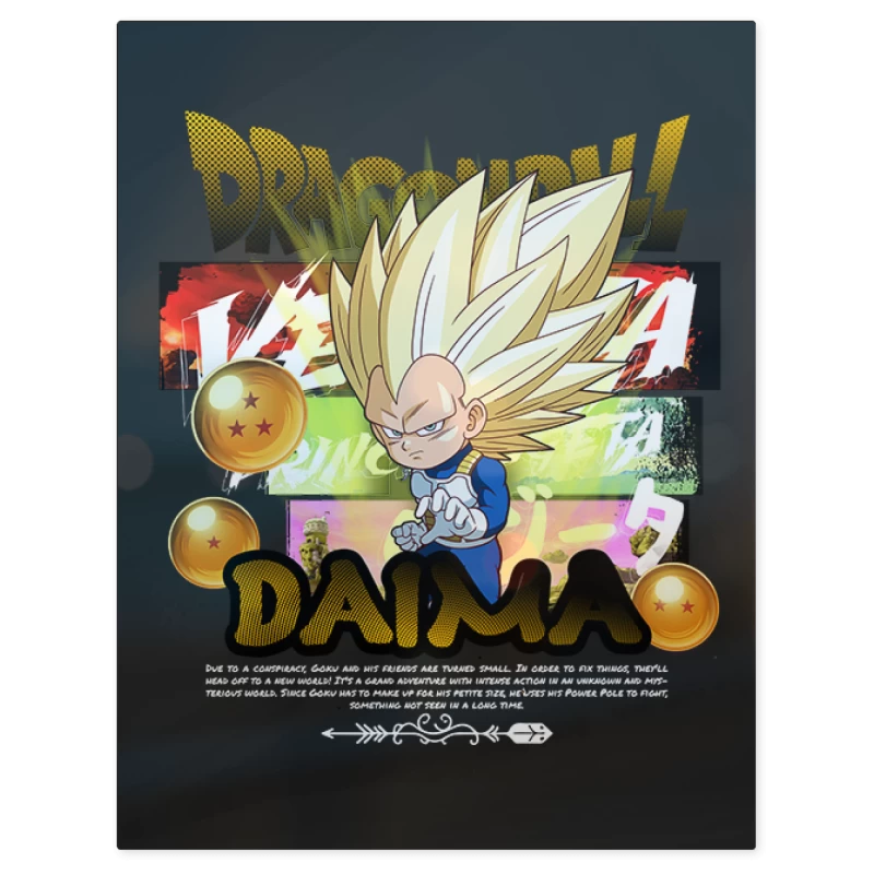Vegeta SS3 – Print Metálico
