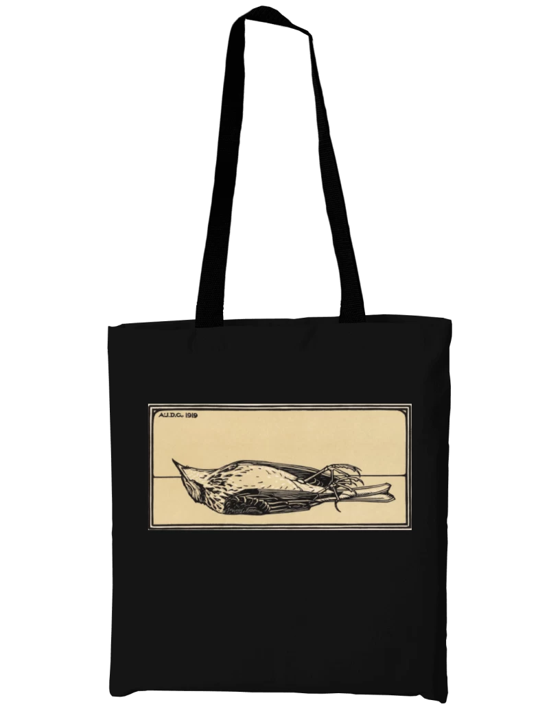 Totebag Pájaro muerto de Julie de Graag (1919) — Arte vintage dark academia, aves y naturaleza