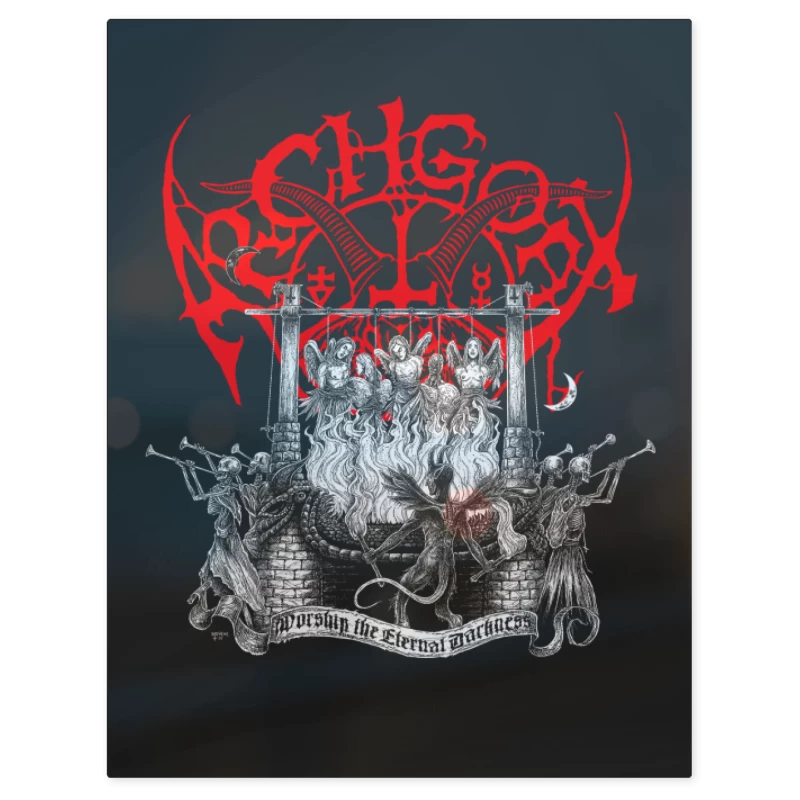 Archgoat Worship the Eternal Darkness – Print Metálico