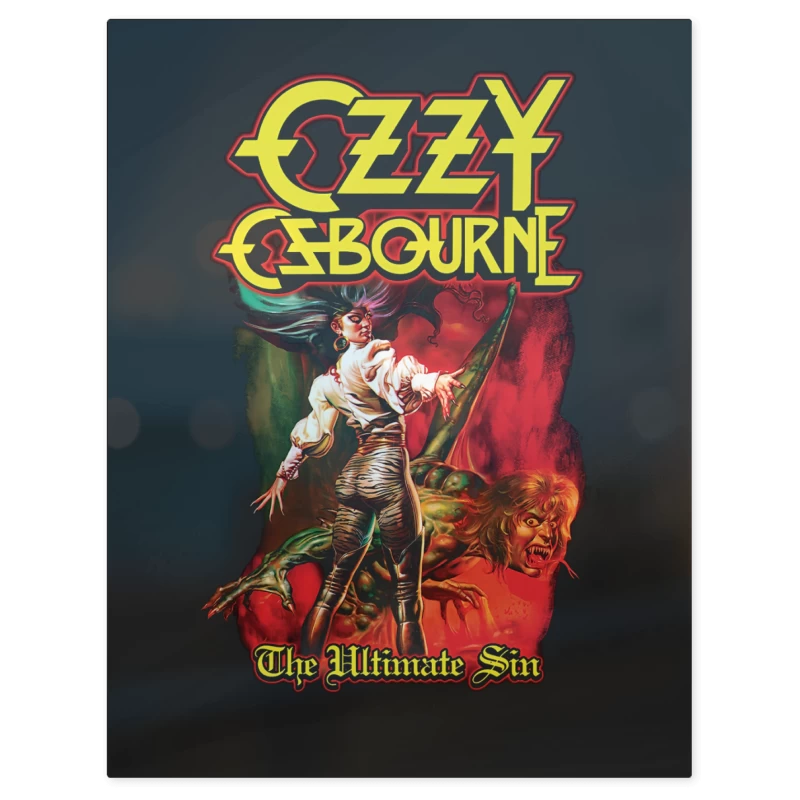 Ozzy Osbourne the Ultimate Sin – Print Metálico