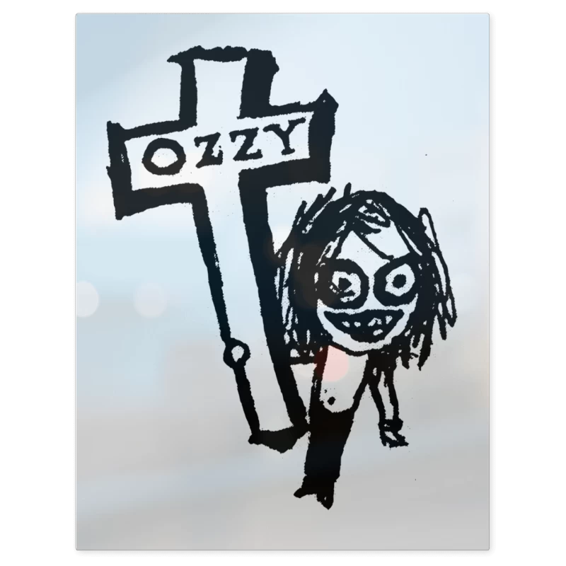 Ozzy Osbourne Cross – Print Metálico