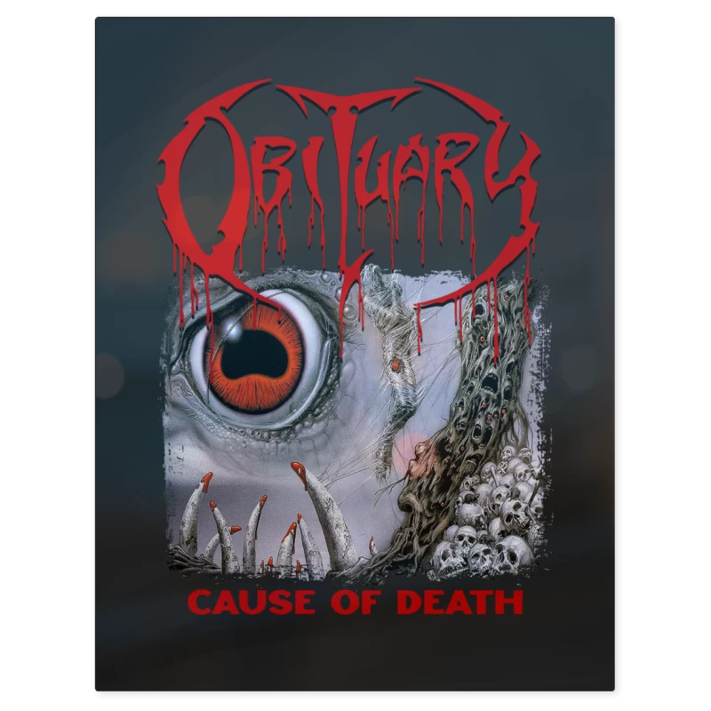 Obituary Cause of Death – Print Metálico