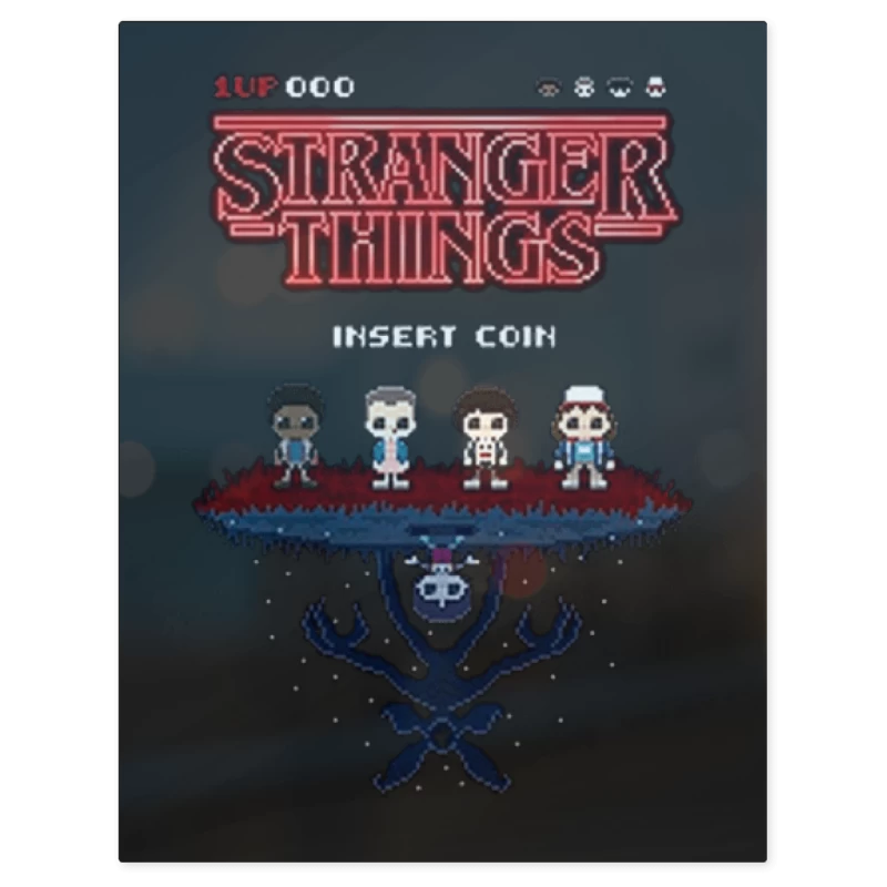Stranger Things 8 Bits – Print Metálico