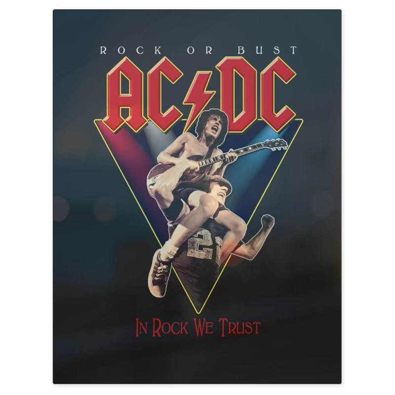 AC DC IN ROCK WE Trust – Print Metálico