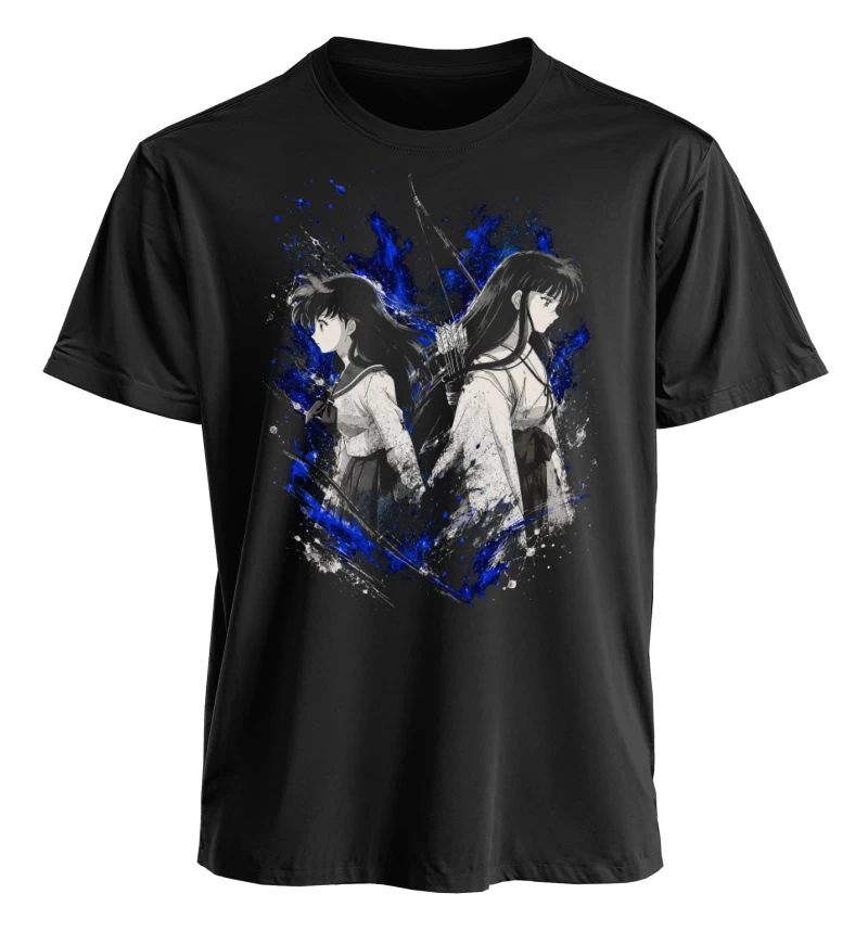 Polera Anime Inuyasha Kagome Higurashi y Kikyo | Frente + Espalda