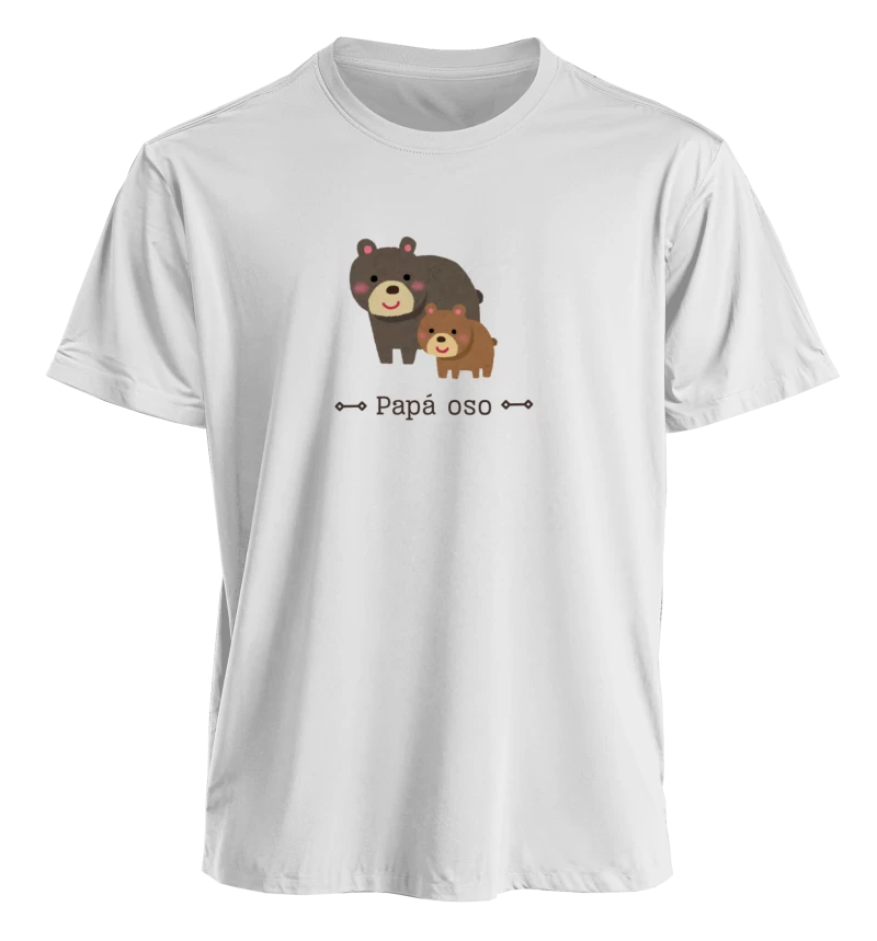 Polera Papá oso — Regalo tierno para papá, diseño de osos, Día del Padre y cumpleaños, ilustración de oso y osito, tierno y lindo
