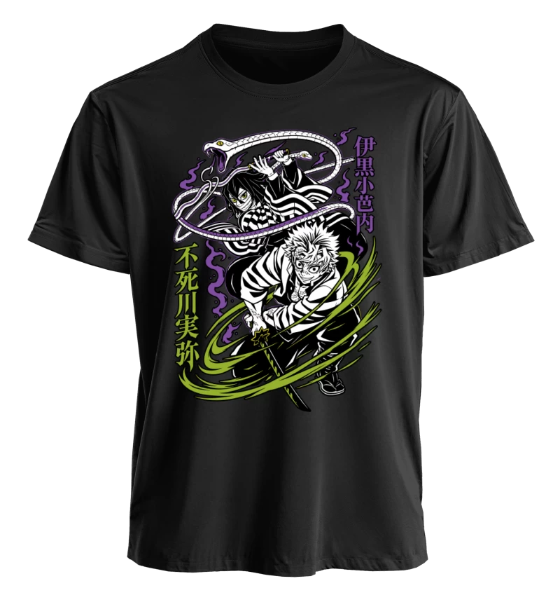 Polera Demon Slayer Obanai Iguro and Sanemi Shinazugawa