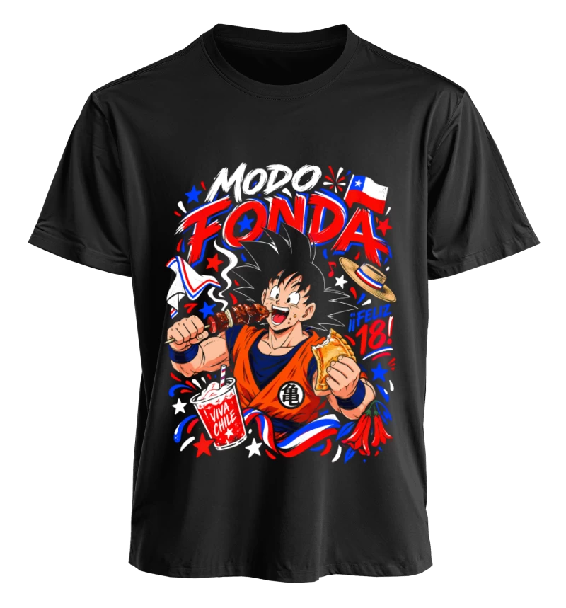 Polera Anime Dragon Ball Goku Modo Fonda | Frente