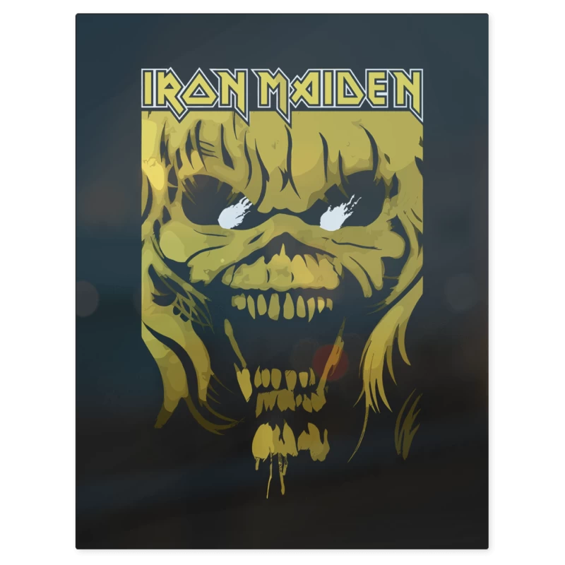 Iron Maiden Eddie Yellow – Print Metálico