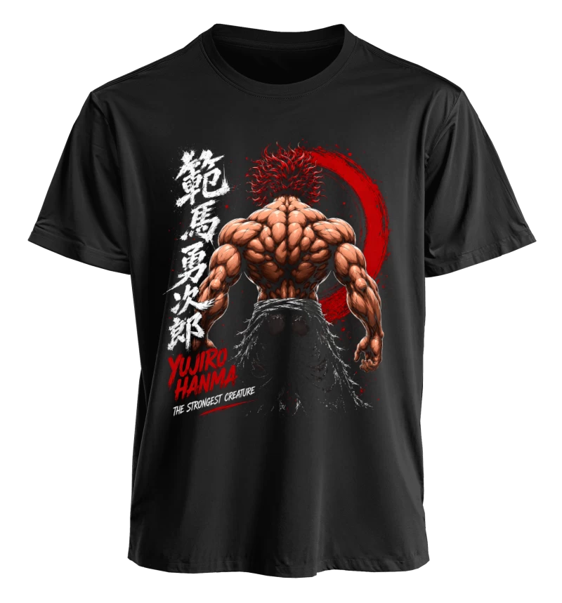Polera Anime Baki Yujiro Hanma | Frente + Manga