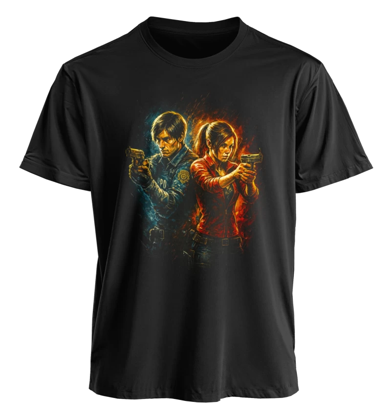 Polera Resident Evil 2 Claire y Leon