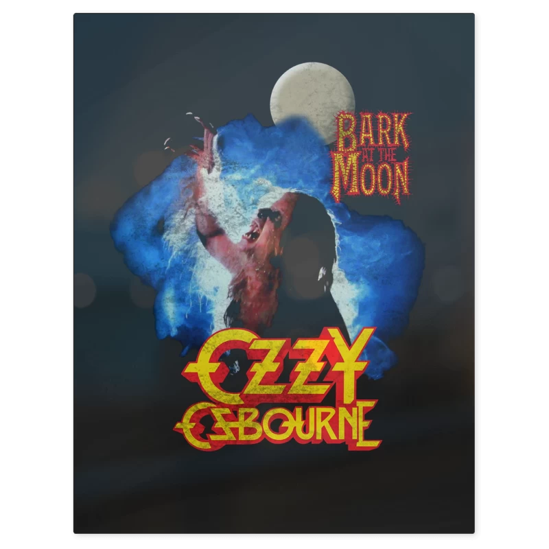 Ozzy Osbourne Ladrando a la Luna – Print Metálico